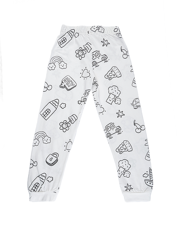 بلوز و شلوار پسرانه مدل سفید و مشکی 5