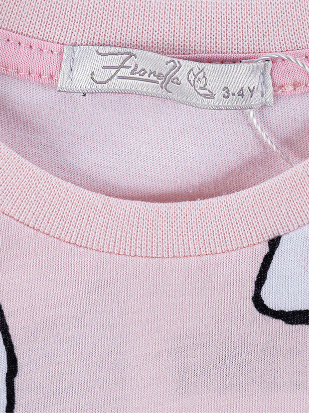 بلوز و شلوار راحتی دخترانه مدل استیچ صورتی 4