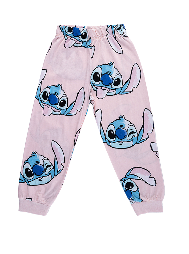 بلوز و شلوار راحتی دخترانه مدل استیچ صورتی 6