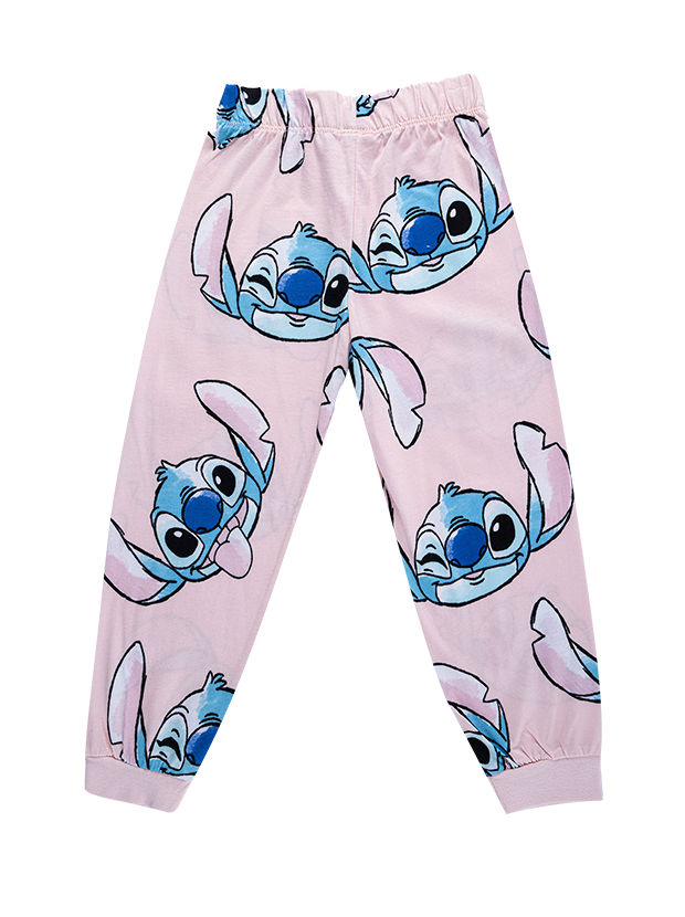 بلوز و شلوار راحتی دخترانه مدل استیچ صورتی 7