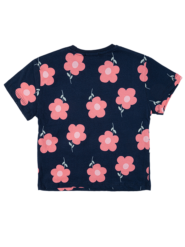 تیشرت و شلوار دخترانه مدل گل صورتی 3