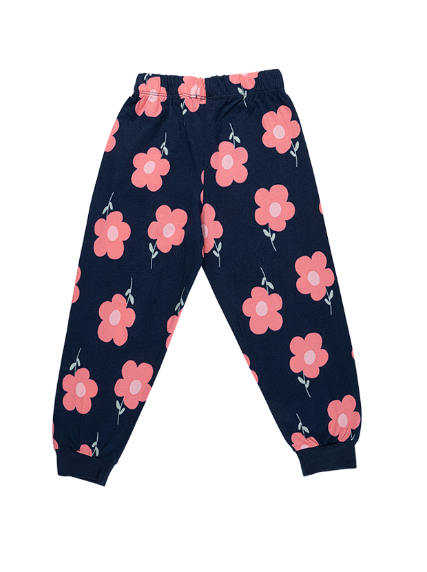 تیشرت و شلوار دخترانه مدل گل صورتی 6