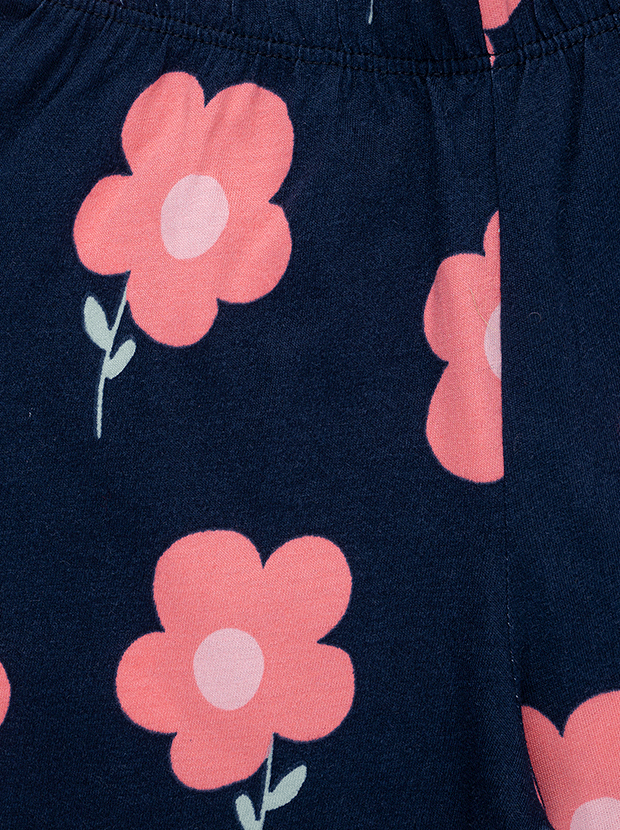 تیشرت و شلوار دخترانه مدل گل صورتی 7