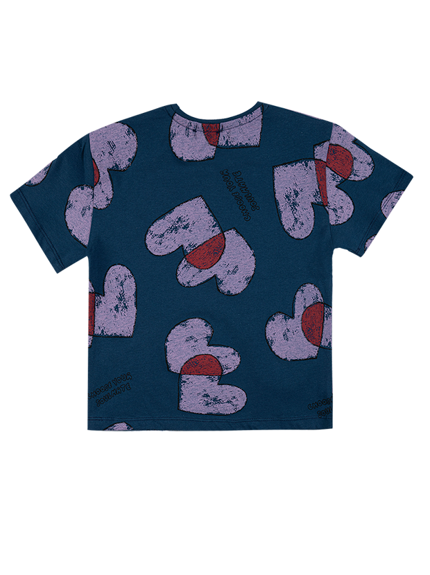 تیشرت و شلواردخترانه مدل قلب بنفش 3