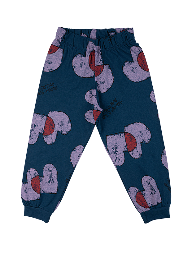 تیشرت و شلواردخترانه مدل قلب بنفش 5