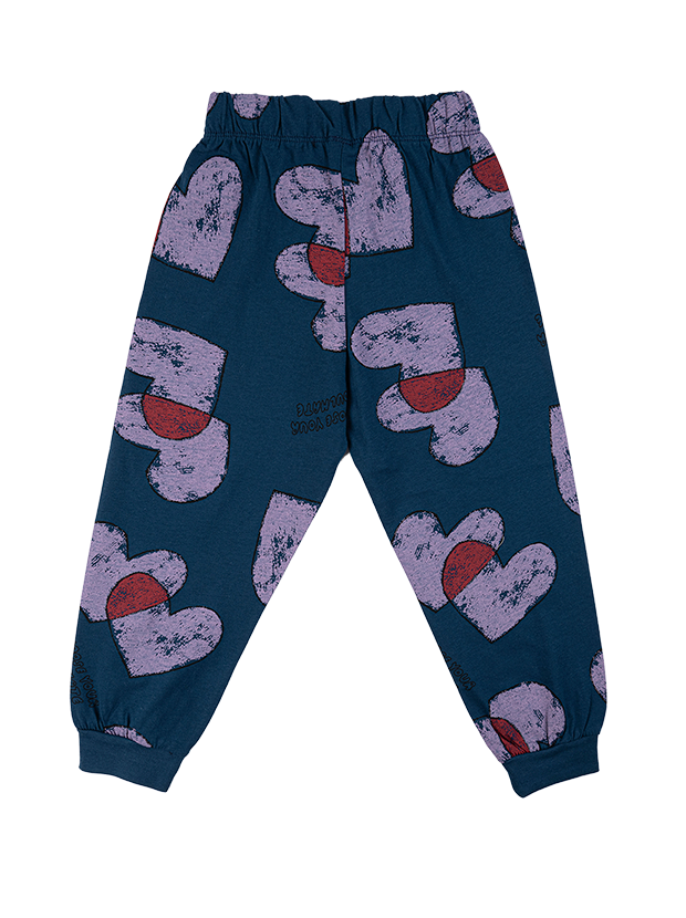 تیشرت و شلواردخترانه مدل قلب بنفش 6