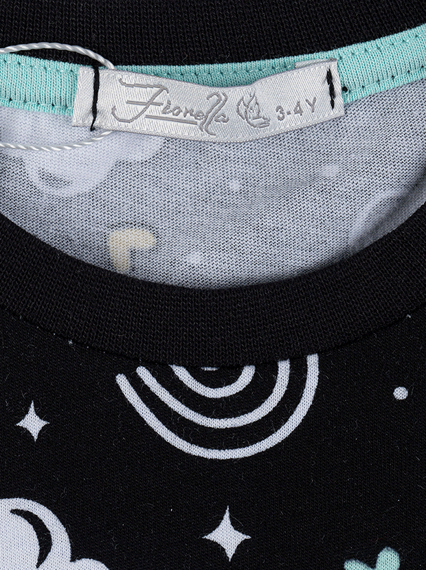 بلوز و شلوار راحتی پسرانه مدل رنگین کمان مشکی 4