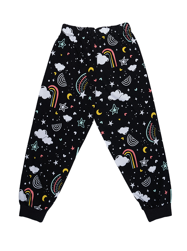 بلوز و شلوار راحتی پسرانه مدل رنگین کمان مشکی 6