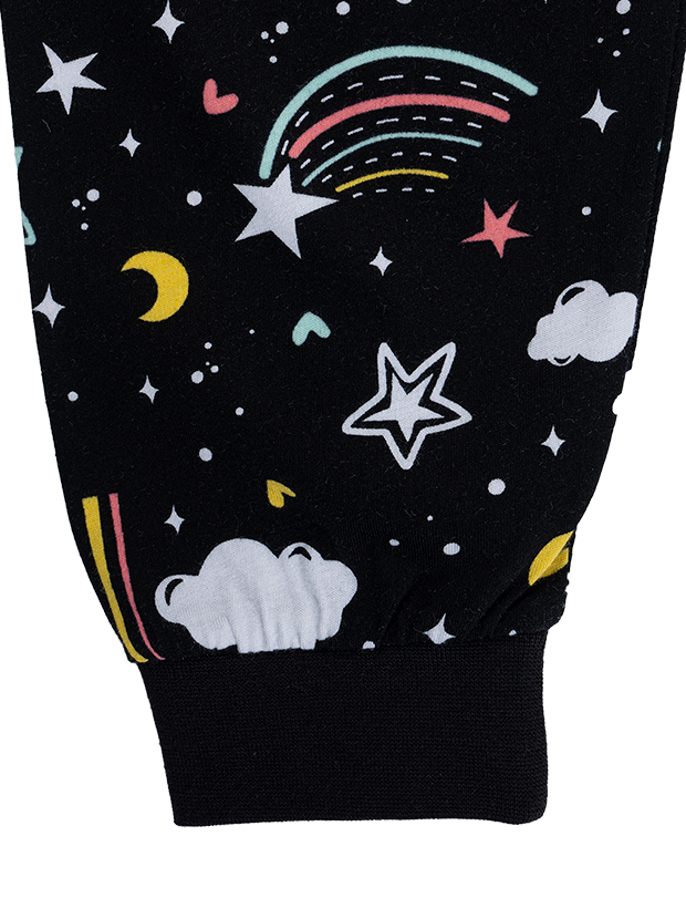 بلوز و شلوار راحتی پسرانه مدل رنگین کمان مشکی 7