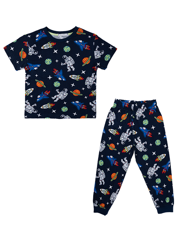 تیشرت و شلوار راحتی پسرانه مدل فضایی 1