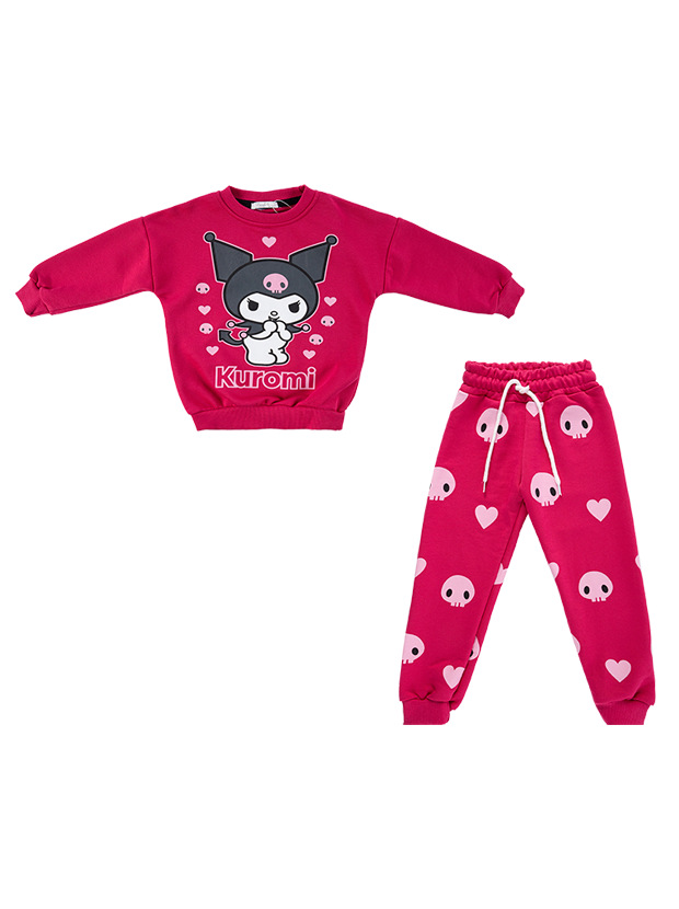 بلوز و شلوارراحتی دخترانه مدل کرومی سرخابی 1