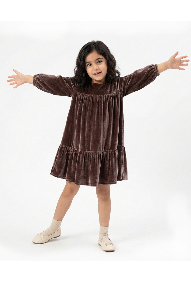 پیراهن مخمل دخترانه