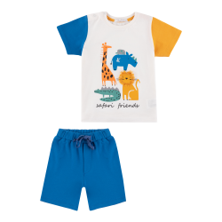 تیشرت و شلوارک نوزادی مدل اسب ابی