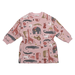 پیراهن دخترانه مدل جنگل صورتی