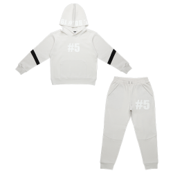 هودی و شلوار پسرانه مدل طوسی کلاهدار