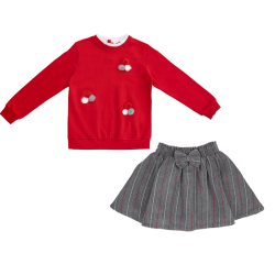 بلوز و دامن دخترانه مدل پوم پوم