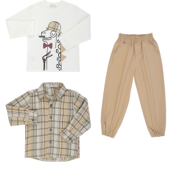 سه تیکه پسرانه مدل داینا پاپیونی