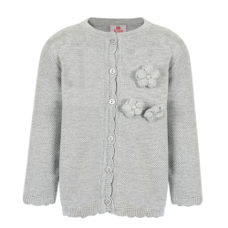 ژاکت دخترانه مدل گل طوسی آیچیلک