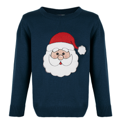 بافت پسرانه مدل بابانوئل سرمه ای آیچیلک