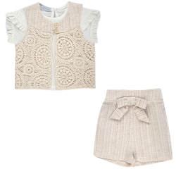 سه تیکه دخترانه نخی مدل بوته جقه 1