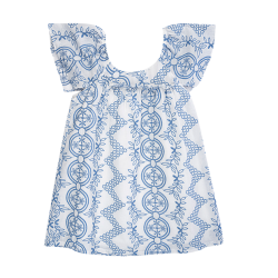 پیراهن دخترانه مدل گل و برگ سنتی