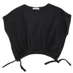 کراپ دخترانه نیم تنه مشکی 