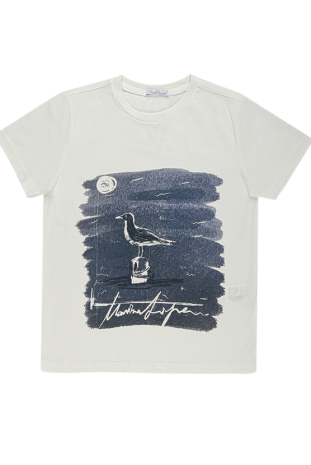 تیشرت پسرانه مدل پرنده ی تنها