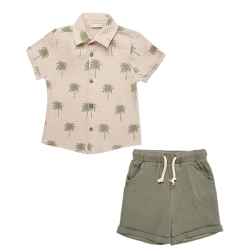 پیراهن و شلوارک پسرانه مدل نخل 3