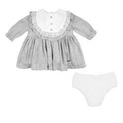 پیراهن و شورت دخترانه مدل طوسی مجلسی