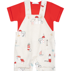 تیشرت و بلرسوت پسرانه مدل خانه قرمز