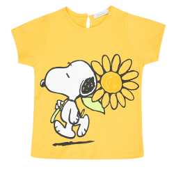 تیشرت دخترانه مدل اسنوپی و آفتابگردان