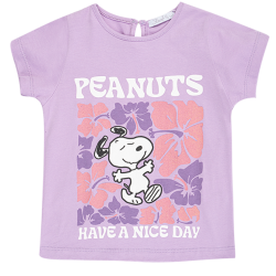 تیشرت دخترانه مدل اسنوپی nice day