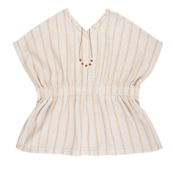 پانچو دخترانه مدل راه راه کرم