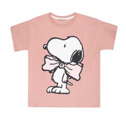 تیشرت دخترانه مدل اسنوپی پاپیونی