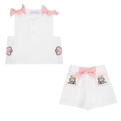 تاپ و شلوارک دخترانه مدل گاردن