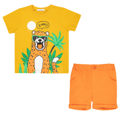 تیشرت و شلوارک پسرانه مدل پلنگ خوشحال