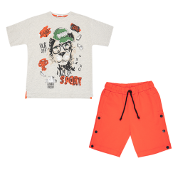 تیشرت و شلوارک پسرانه مدل lion coach