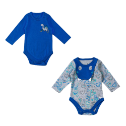 پک دوعددی بادی آستین بلند پسرانه مدل دایناسور