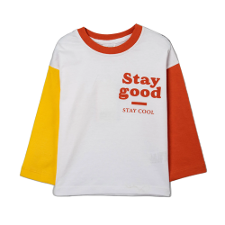 بلوز پسرانه مدل نارنجی آستین دورنگ2