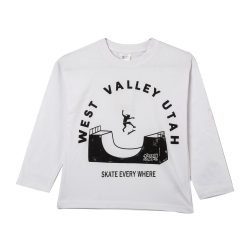 بلوزپسرانه مدل سفید boy and skate2