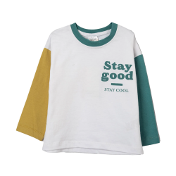 بلوز پسرانه مدل سبز  آستین دورنگ3