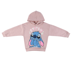 هودی دخترانه مدل خرگوش استیچ گلبهی