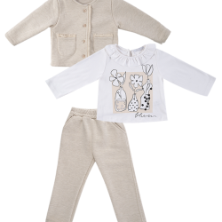 سه تیکه دخترانه مدل طرح گل