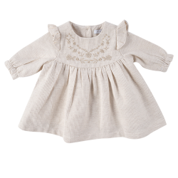 پیراهن دخترانه مدل نیلوفر کرم