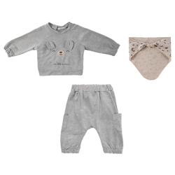 بلوز و شلوار پسرانه مدل خرگوش طوسی