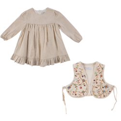 جلیقه و پیراهن دخترانه مدل یاس سلطان 3