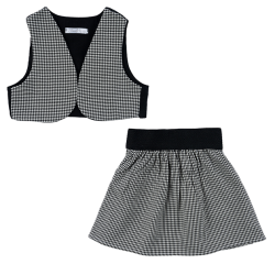 جلیقه و دامن دخترانه مدل درنا