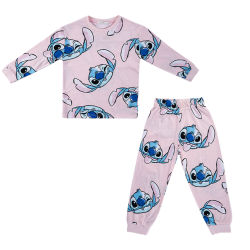 بلوز و شلوار راحتی دخترانه مدل استیچ صورتی