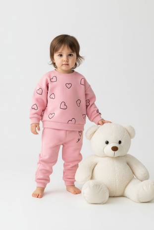 بلوز و شلوار دخترانه مدل قلب 1