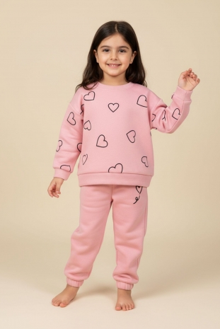 بلوز و شلوار دخترانه مدل قلب2